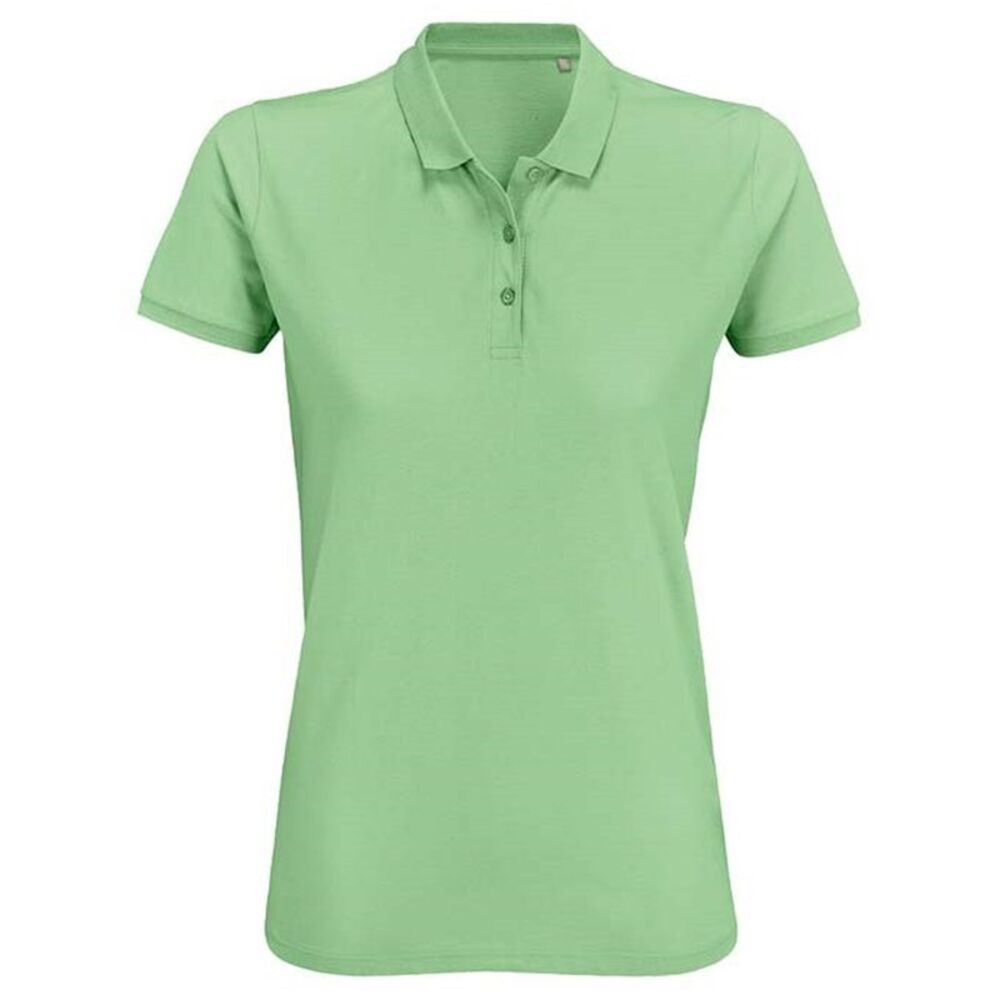SOLS Womens/Ladies Planet Polo Shirt / Frozen Green